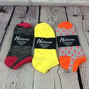 Hatteras Lifestyle Classic Socks Women’s Sz 9-11 Multicolored 3 Pair Low Rise